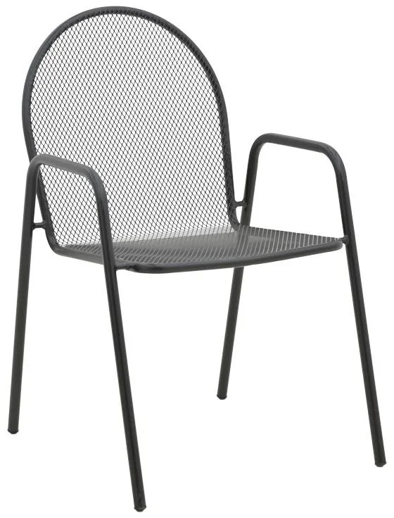 Σετ Κήπου Τραπεζαρία Watson - Tarete 3 τεμ Μαύρο Μέταλλο 60x60x70 εκ.