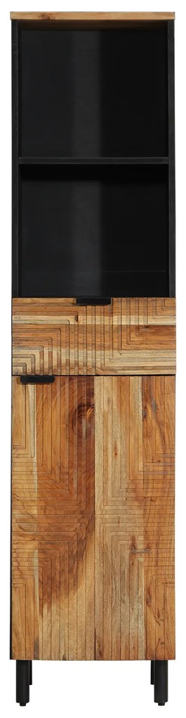 vidaXL Ντουλάπα Μπάνιου 38x33x160 εκ. Μασίφ Ξύλο Ακακίας