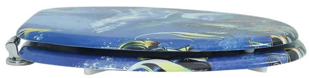 vidaXL Κάλυμμα Λεκάνης με Σχέδιο Δελφίνια από MDF