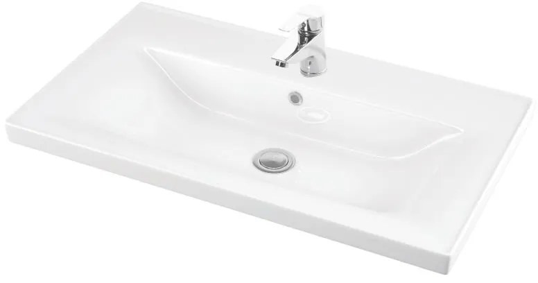 Πάγκος μπάνιου με Νιπτήρα SAVINA 80 Natural Oak 77x44x83 εκ. 80x46x85 εκ.
