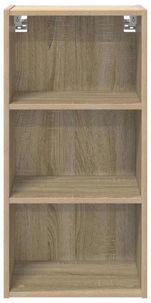 vidaXL Κρεμαστό ντουλάπι με αποθήκευση Δρύς Sonoma 40 x 29,5 x 80 εκ.