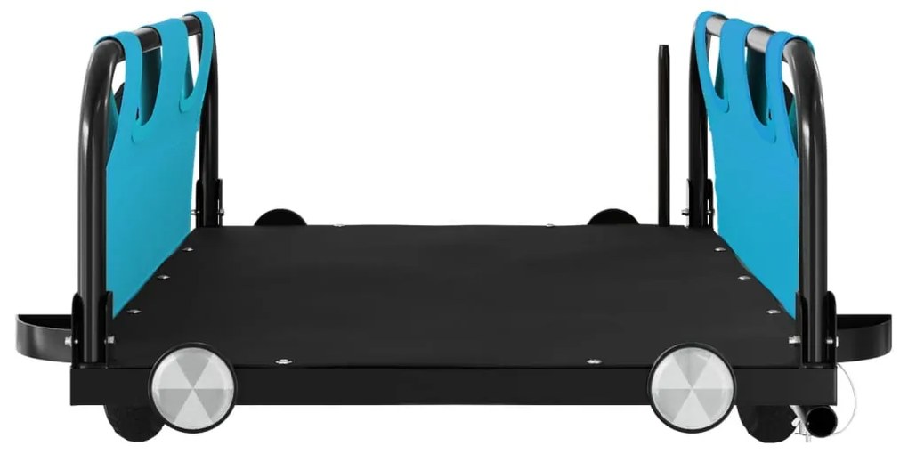 vidaXL Τρέιλερ Ποδηλάτου Μπλε Ύφασμα Oxford/Σίδηρος