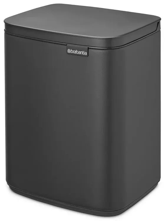 Κάδος απορριμμάτων Brabantia Bo Small 4L, Ομαλό και αθόρυβο άνοιγμα,Αντιολισθητική βάση, Μαύρο