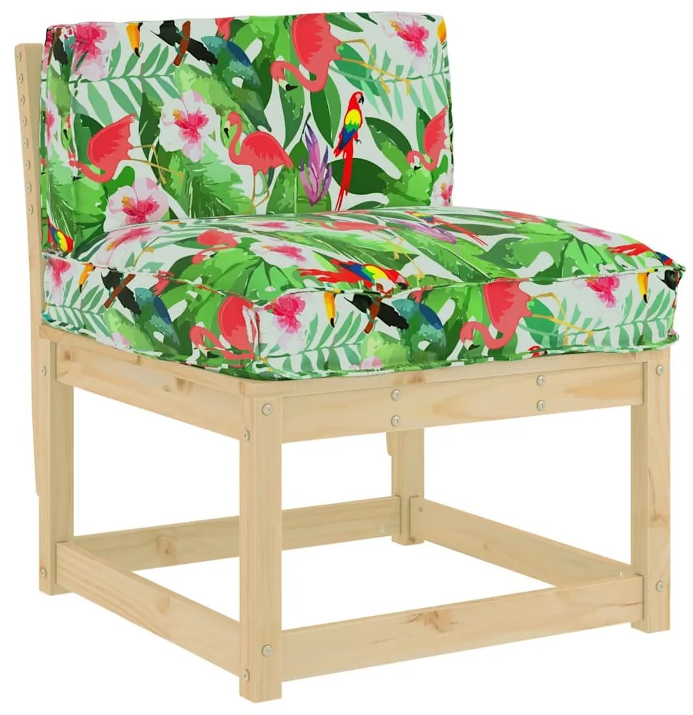 vidaXL Μαξιλάρι παλέτας για πλάτη Floral Πολύχρωμο 70 x 40 x 12 cm