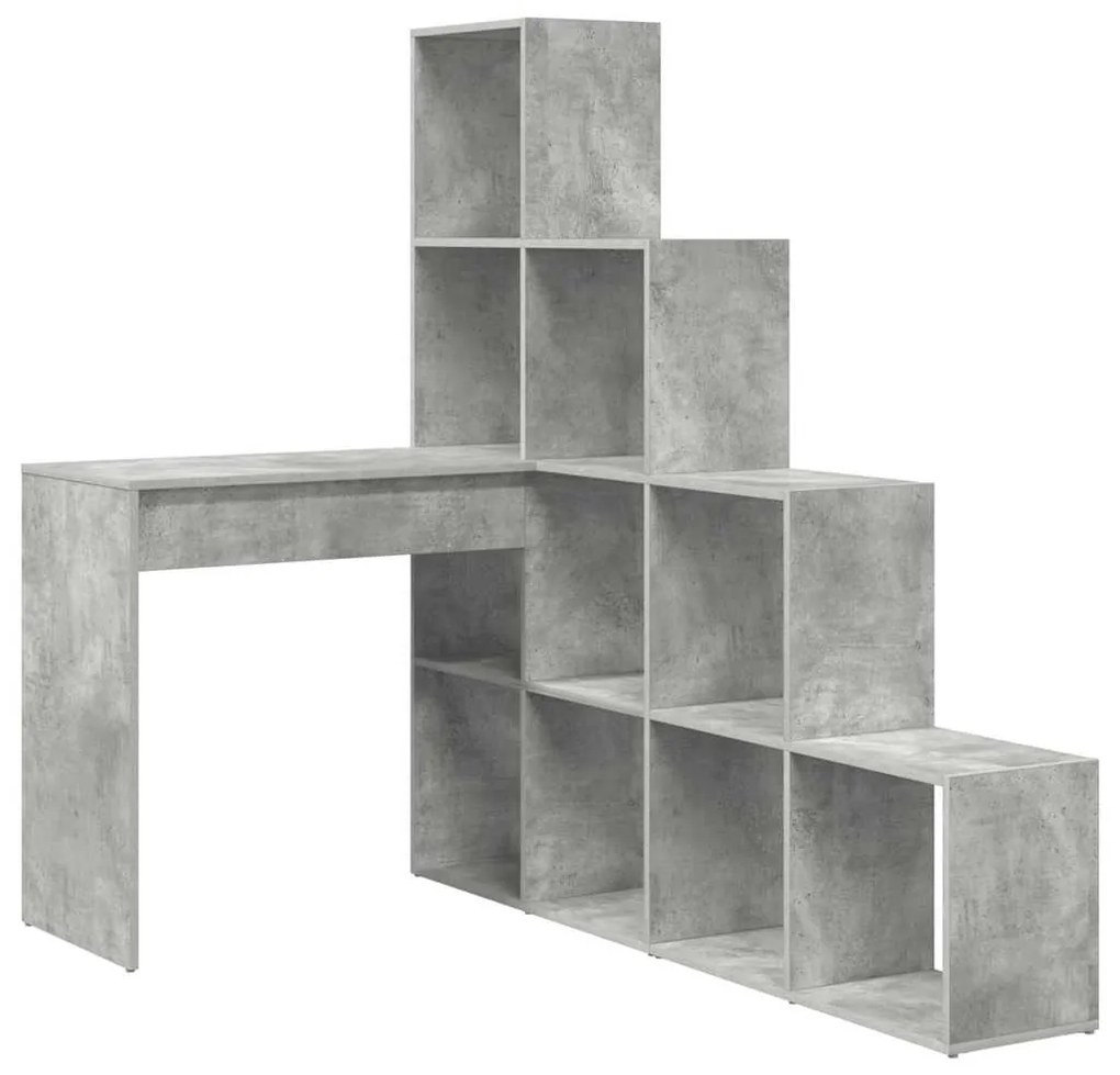 vidaXL Γωνιακό γραφείο Σκυρόδεμα Γκρι 101,5 x 149,5 x 149,5 εκ.