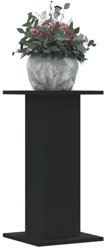 vidaXL Βάσεις Φυτών 2 τεμ. Μαύρες 30x30x60 εκ. από Επεξεργασμένο Ξύλο
