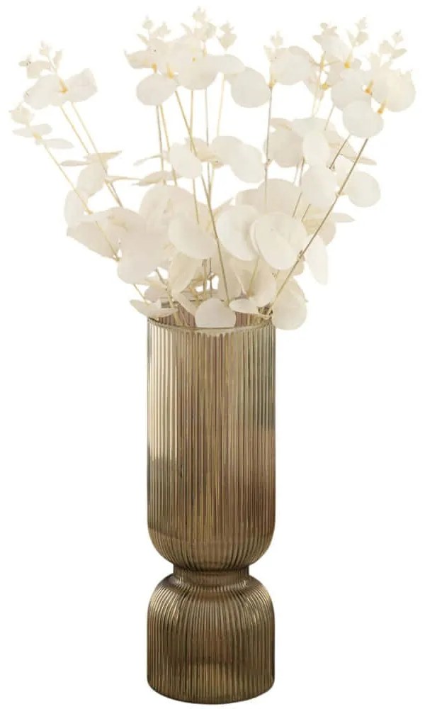 Βάζο Safir 329SBL1108 10x30x10cm Fume Aberto Design Γυαλί