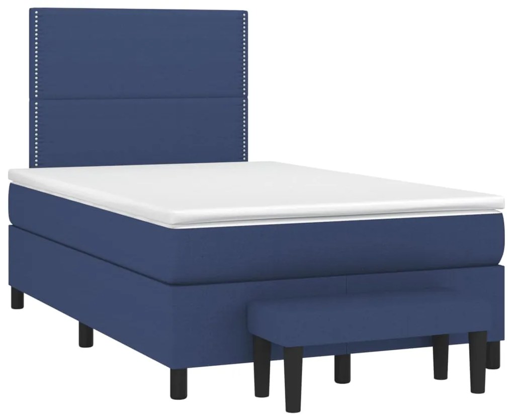 ΚΡΕΒΑΤΙ BOXSPRING ΜΕ ΣΤΡΩΜΑ ΜΠΛΕ 120X190 ΕΚ. ΥΦΑΣΜΑΤΙΝΟ 3270354