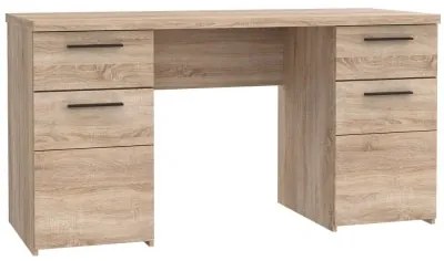 Γραφείο Solo 145x60x76cm Sonoma με Wenge και MDF Καμπυλωτό τελείωμα στις πόρτες - TO-SOLO2D2S - TO-SOLO2D2S