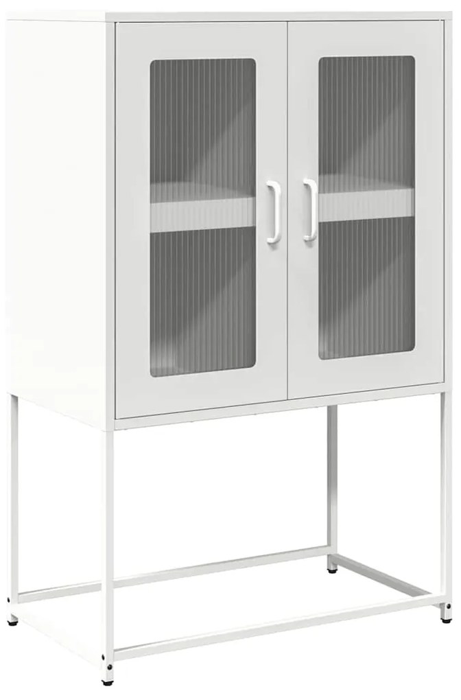 vidaXL Highboard Λευκό 68x39x107 cm Ατσάλι