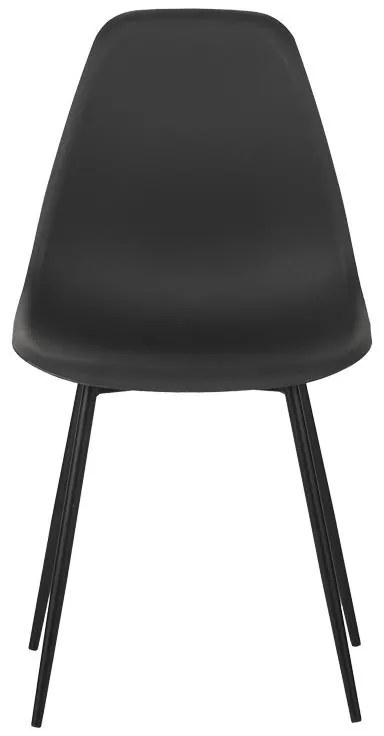 Καρέκλα Ballen pp μαύρο με μαύρα μεταλλικά πόδια 41.5x53x84.5εκ 4αδα 41.5x53x84.5 εκ.