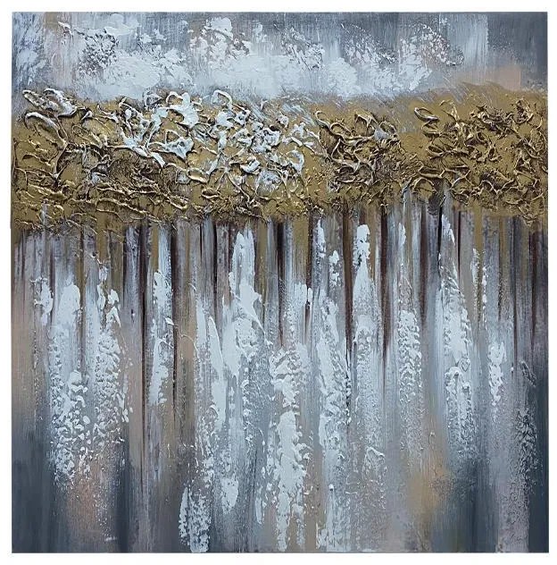 Πίνακας FL104 Fylliana σε Καμβά GOLD 60x2.3x60εκ.