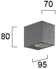 Απλίκα Viokef Tilos SQ H80-Ανθρακί