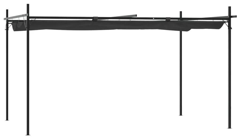 Πέργκολα με Πτυσσόμενη Οροφή Ανθρακί 395 x 292 x 230 εκ. - Ανθρακί