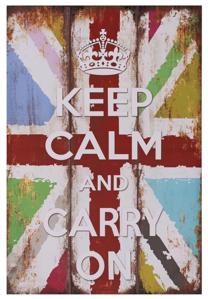 ΠΙΝΑΚΑΣ ΚΑΜΒΑΣ KEEP CALM HM7154.03 60X90X2.5 εκ.