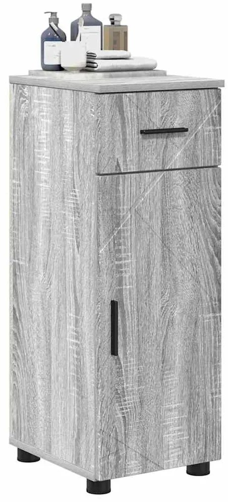 vidaXL Ντουλάπι Μπάνιου Γκρι sonoma 30 x 35 x 80 εκ Επεξεργασμένο ξύλο