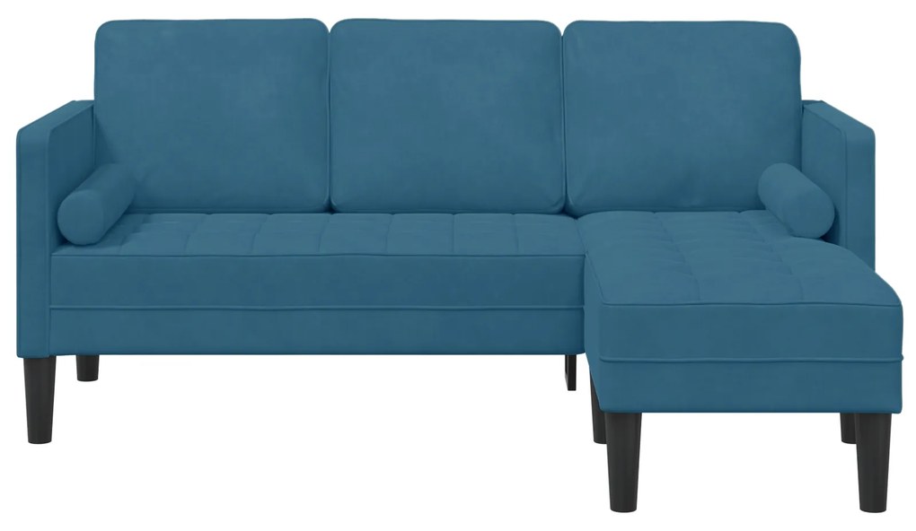 vidaXL Γωνιακός Καναπές Μπλε 173x131x67 εκ. Βελούδο
