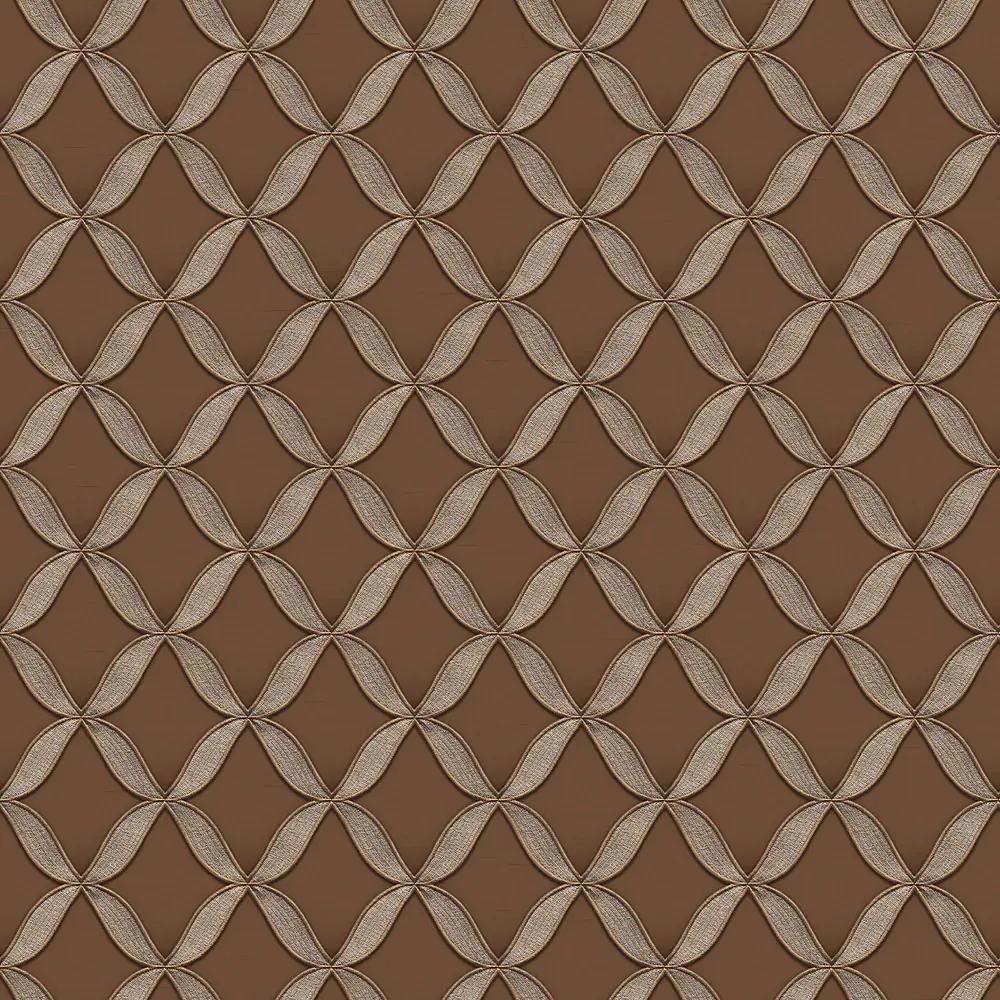 Ταπετσαρία τοίχου Fabric Touch Geometric Brown FT221226 53Χ1005