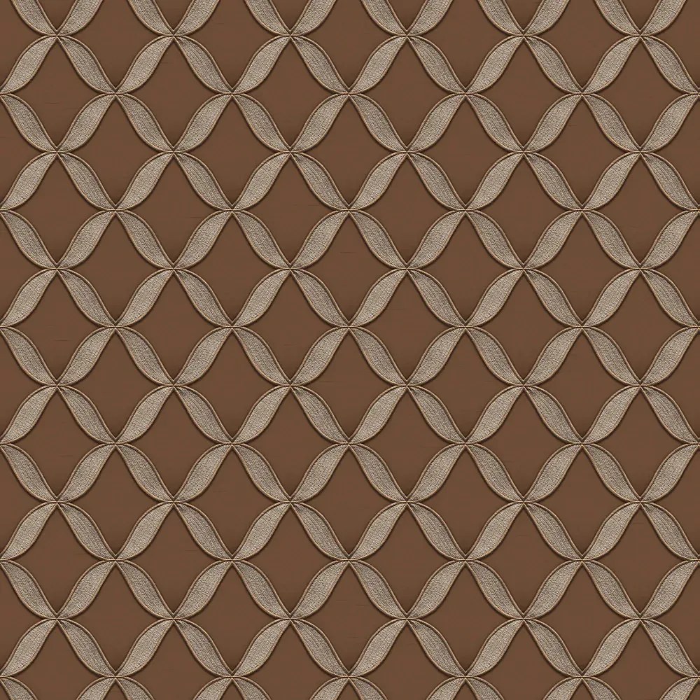 Ταπετσαρία τοίχου Fabric Touch Geometric Brown FT221226 53Χ1005