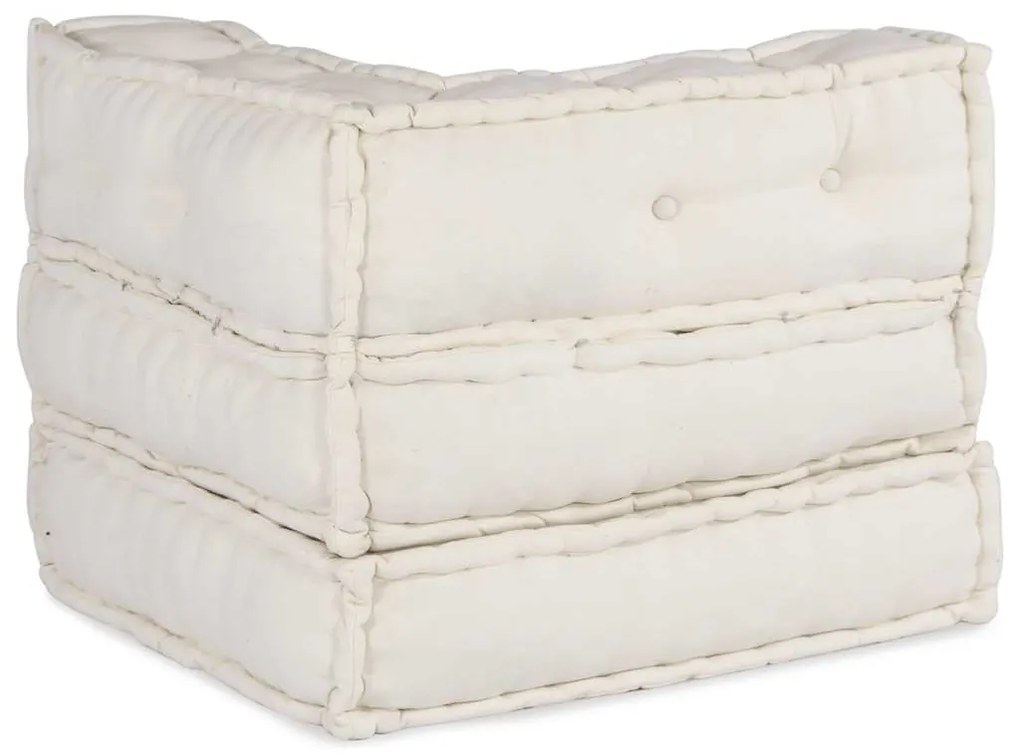Modular Pouffe Cream 70x70x54 ύφασμα - Κρεμ