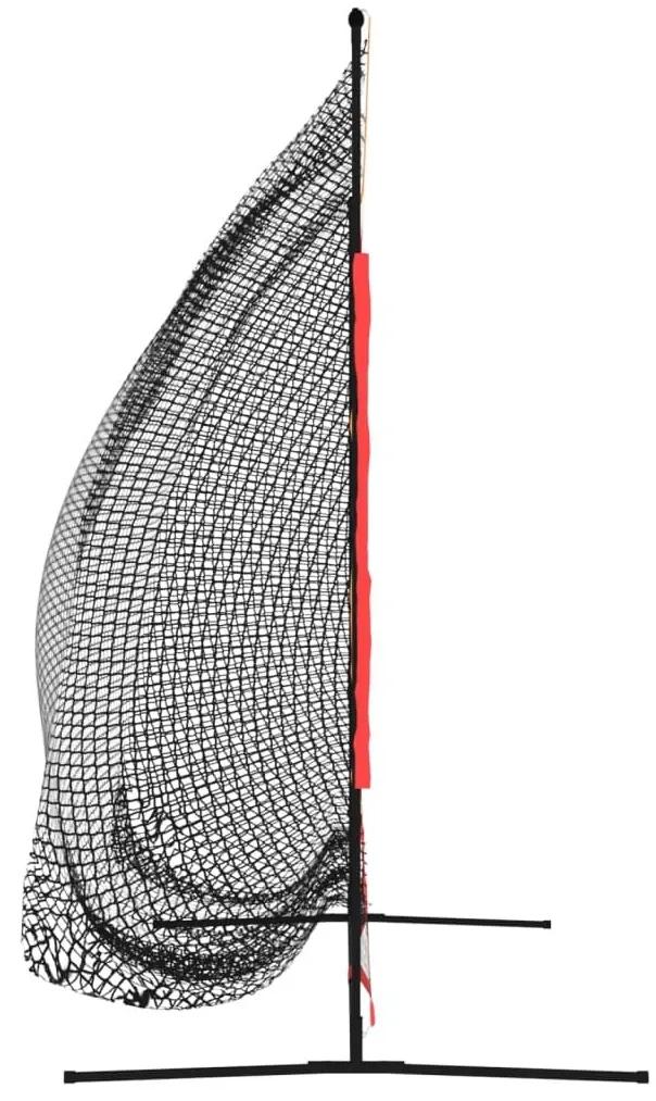 Φορητό Δίχτυ Μπέιζμπολ Μαύρο/Κόκκινο 215x107x216 εκ Πολυεστέρας