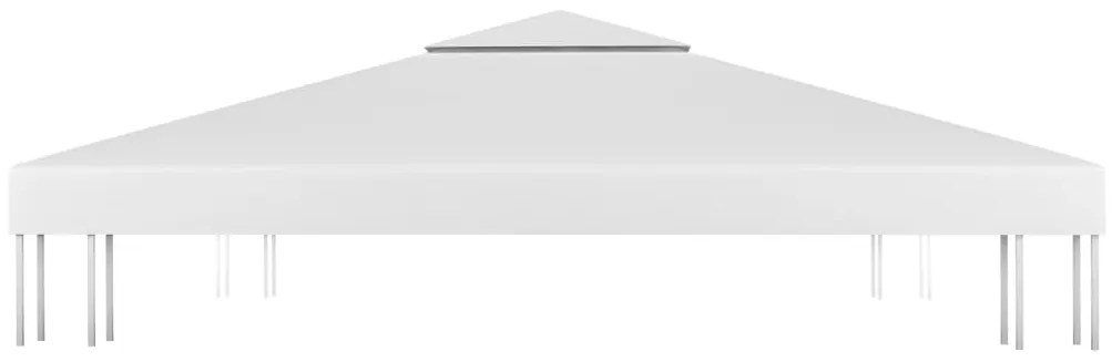 vidaXL Κάλυμμα για Κιόσκι 2 Επιπέδων Λευκό 4 x 3 μ. 310 γρ./μ²