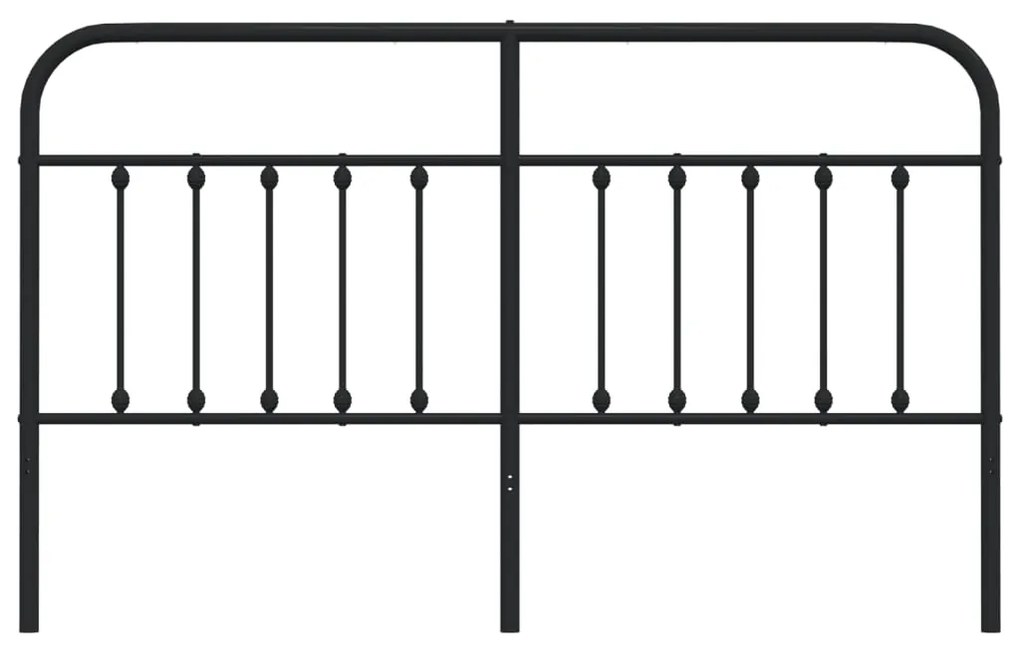 vidaXL Κεφαλάρι Μαύρο 180 εκ. Μεταλλικό