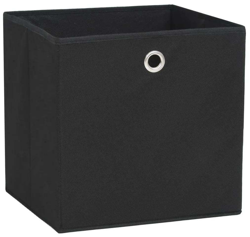 Κουτιά Αποθήκευσης 4 τεμ. Μαύρα 28x28x28 εκ. Ύφασμα Non-woven - Μαύρο