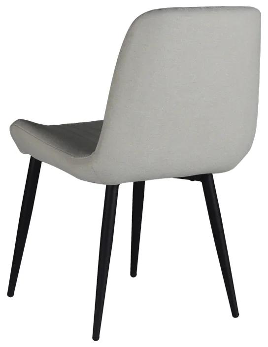 Καρέκλα Versa pakoworld εκρού ύφασμα-πόδι μαύρο μέταλλο 54x63.5x84εκ