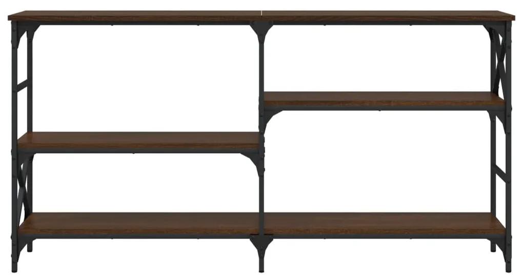 vidaXL Τραπέζι Κονσόλα Καφέ Δρυς 150 x 29 x 76,5 εκ. από Επεξεργ. Ξύλο