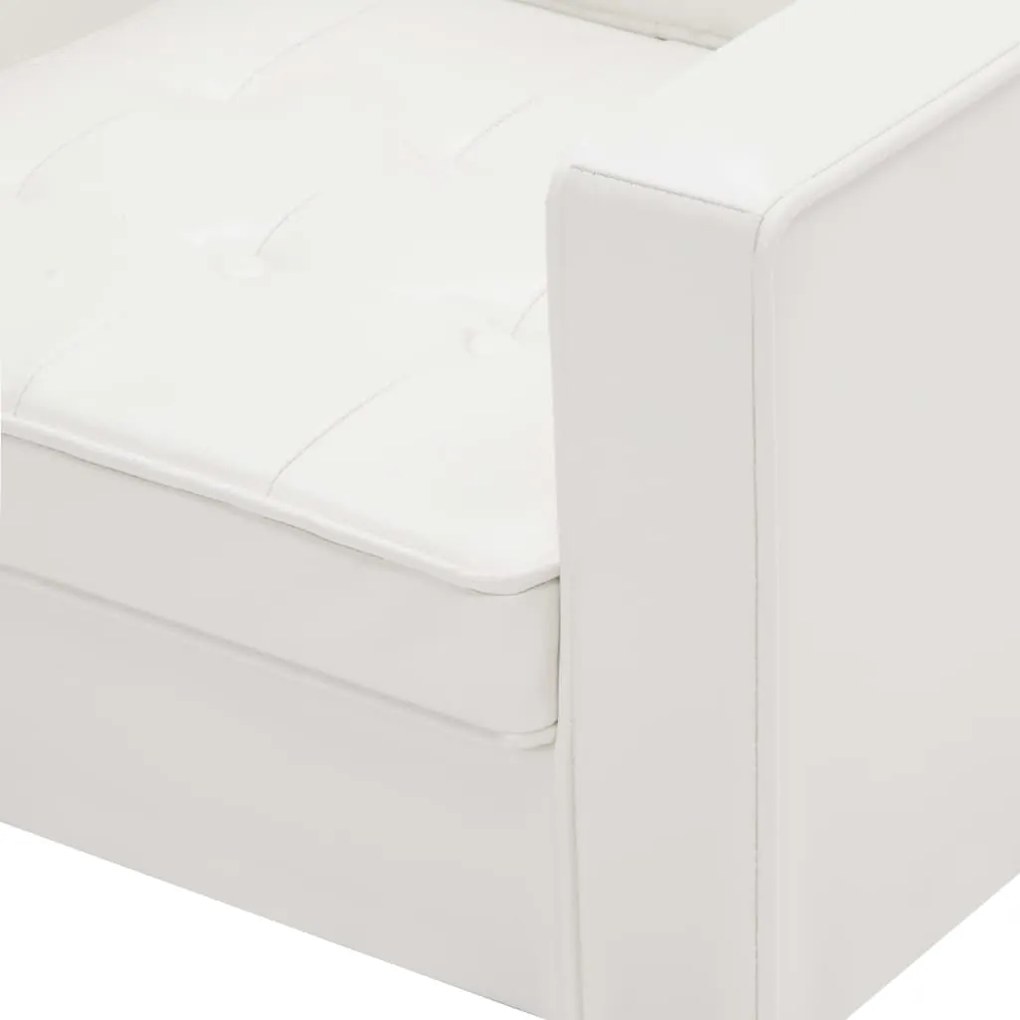 vidaXL Πολυθρόνα Λευκή 75x70x75 εκ. από Συνθετικό Δέρμα