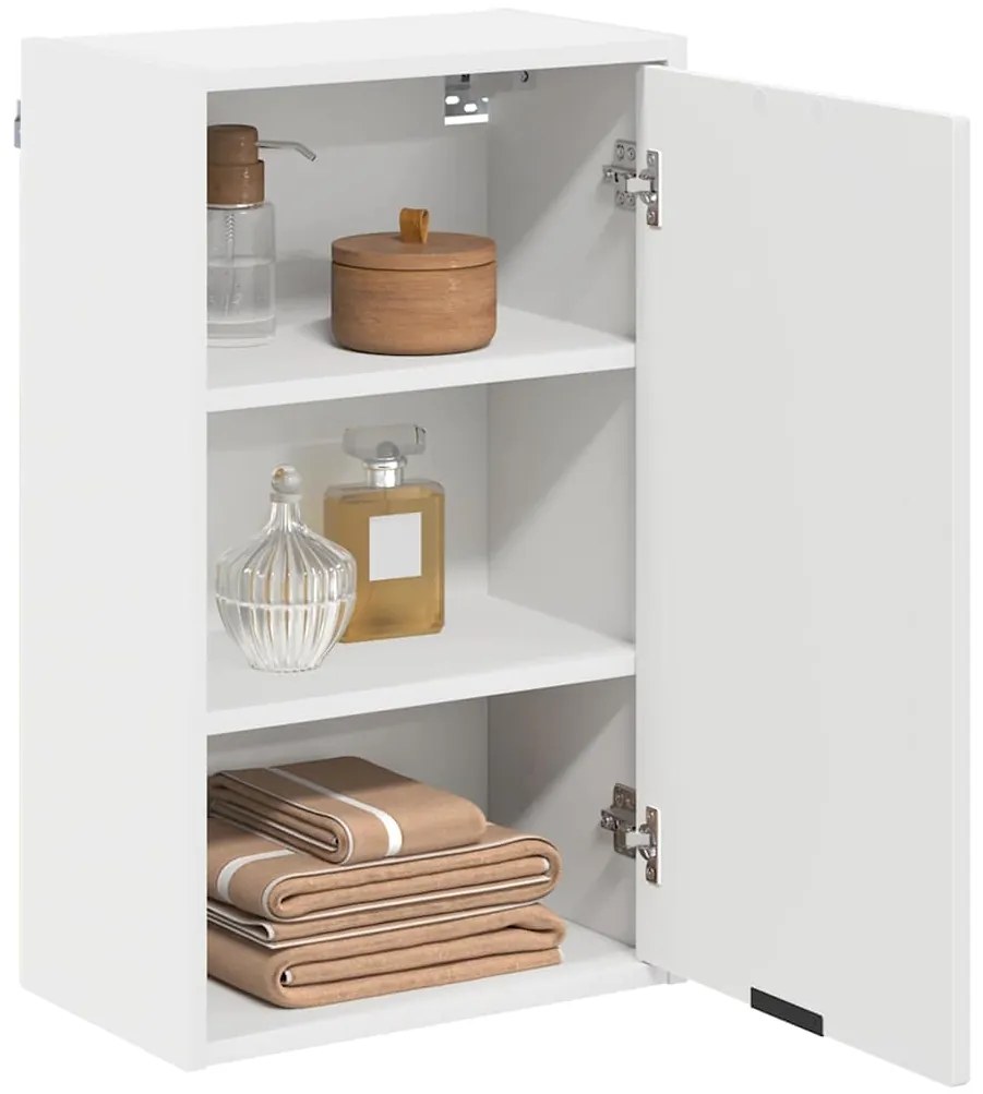 vidaXL Ντουλάπι Μπάνιου Λευκό 39 x 23.5 x 65 εκ. Επεξεργασμένο ξύλο