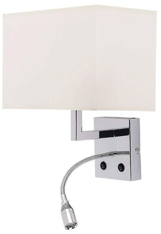 Φωτιστικό Τοίχου Hotel Led I 6800 Ecru Nowodvorski Metal, Fabric