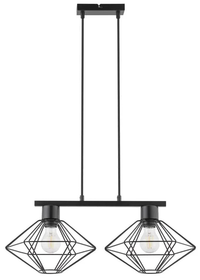 Φωτιστικό Οροφής-Ράγα Vario 2 40558 28x58x80cm 2xE27 60W Black Sigma Lighting