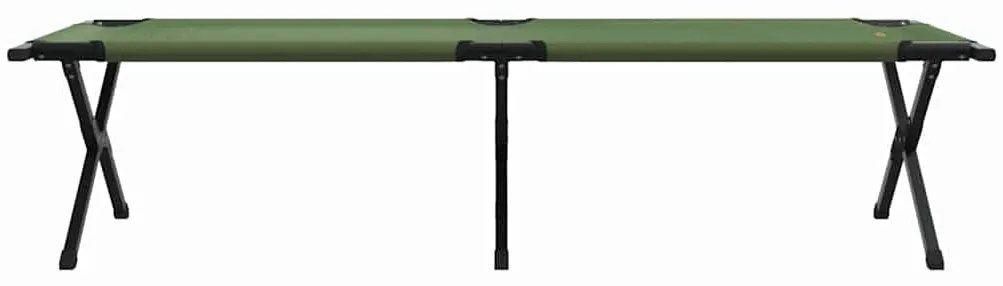 vidaXL Αναδιπλούμενο Κρεβάτι Κάμπινγκ 2 pcs Πράσινο 193 x 69 x 45 εκ.