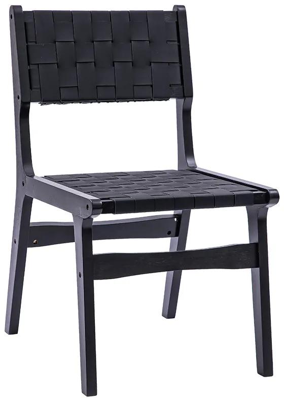 Καρέκλα Ridley pakoworld ξύλο-pu μαύρο Model: 236-000009