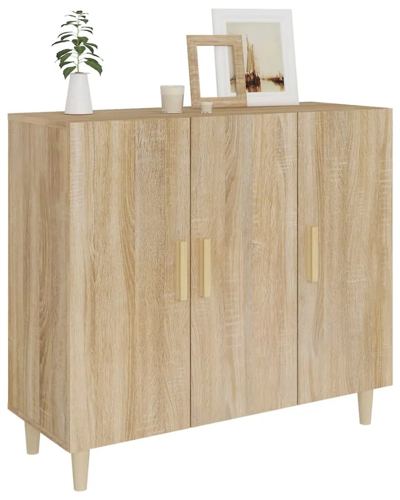 vidaXL Ντουλάπι Sonoma δρυς 90x34x80 εκ. Επεξεργασμένο Ξύλο