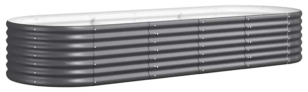 vidaXL Ζαρντινιέρα Ανθρακί 224x80x36 εκ Ατσάλι με Ηλεκτρ. Βαφή Πούδρας