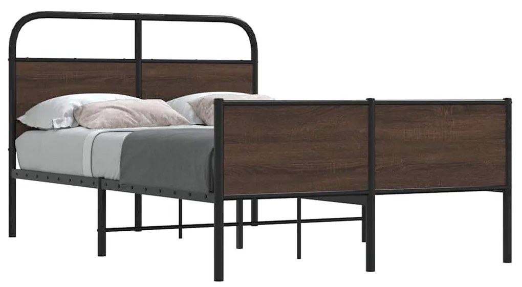 Πλαίσιο Κρεβατιού Χωρ. Στρώμα Καφέ Δρυς 140x190 εκ. Επ. Ξύλο