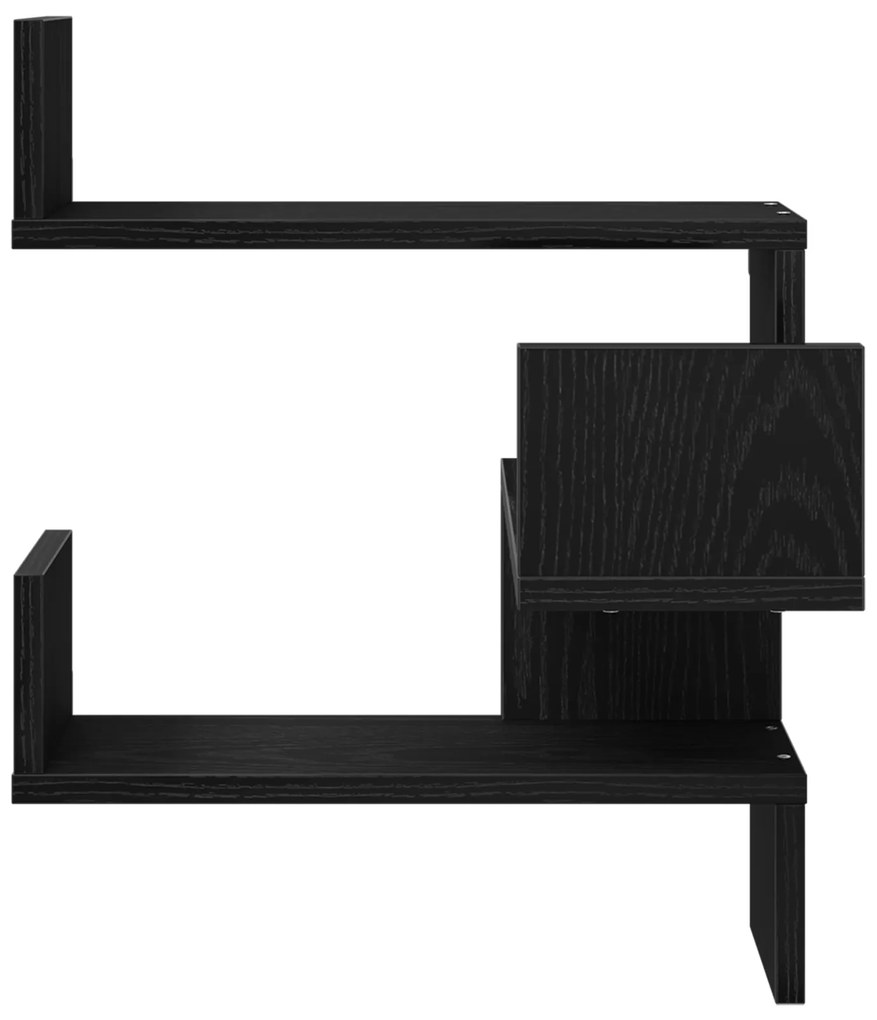 vidaXL Ράφια 2 τμχ Μαύρη Δρυς 40x40x49,5 εκ Επεξεργασμένο Ξύλο