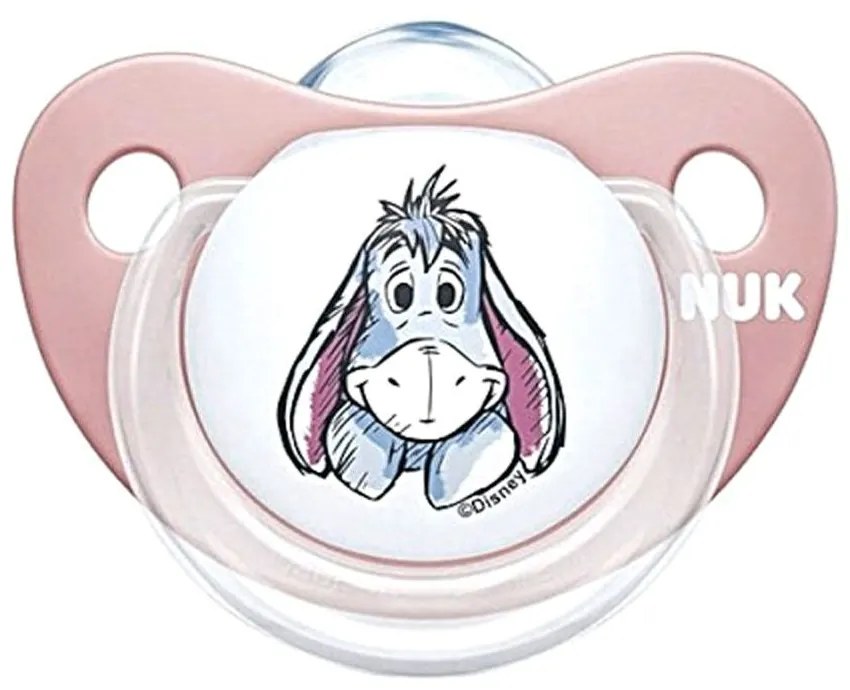 Πιπίλα Σιλικόνης Trendline Disney Winnie The Pooh 10736379 6-18 Μηνών Με Θήκη Pink Nuk Silicone