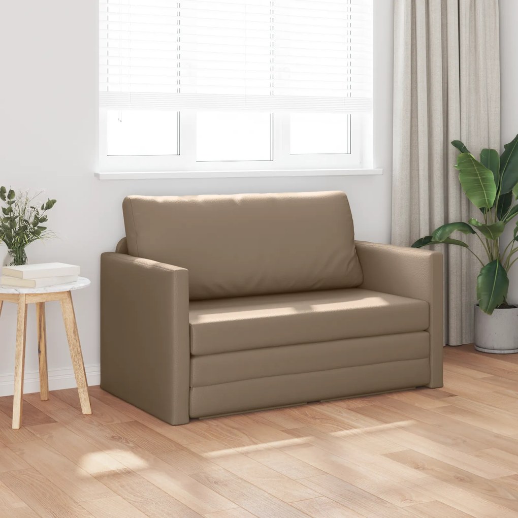 vidaXL Καναπές Κρεβάτι 2 σε 1 Καφετί 124x71x78 εκ Ψεύτικο Δέρμα