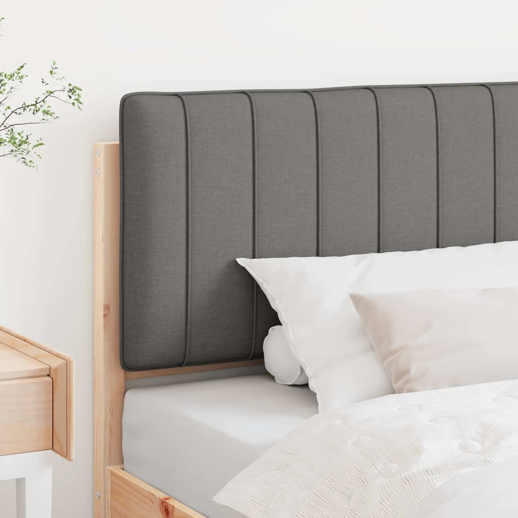 vidaXL Ταπετσαρισμένο κεφαλάρι Καφέ και Ανοιχτό Γκρι 100 cm