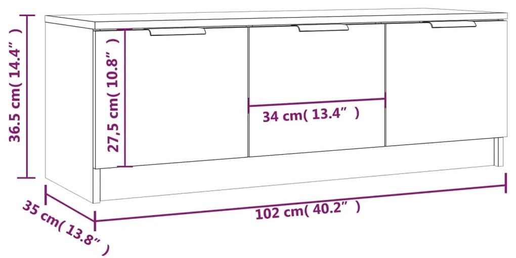 ΈΠΙΠΛΟ ΤΗΛΕΟΡΑΣΗΣ SONOMA ΔΡΥΣ 102X35X36,5ΕΚ. ΕΠΕΞΕΡΓΑΣΜΕΝΟ ΞΥΛΟ 811361