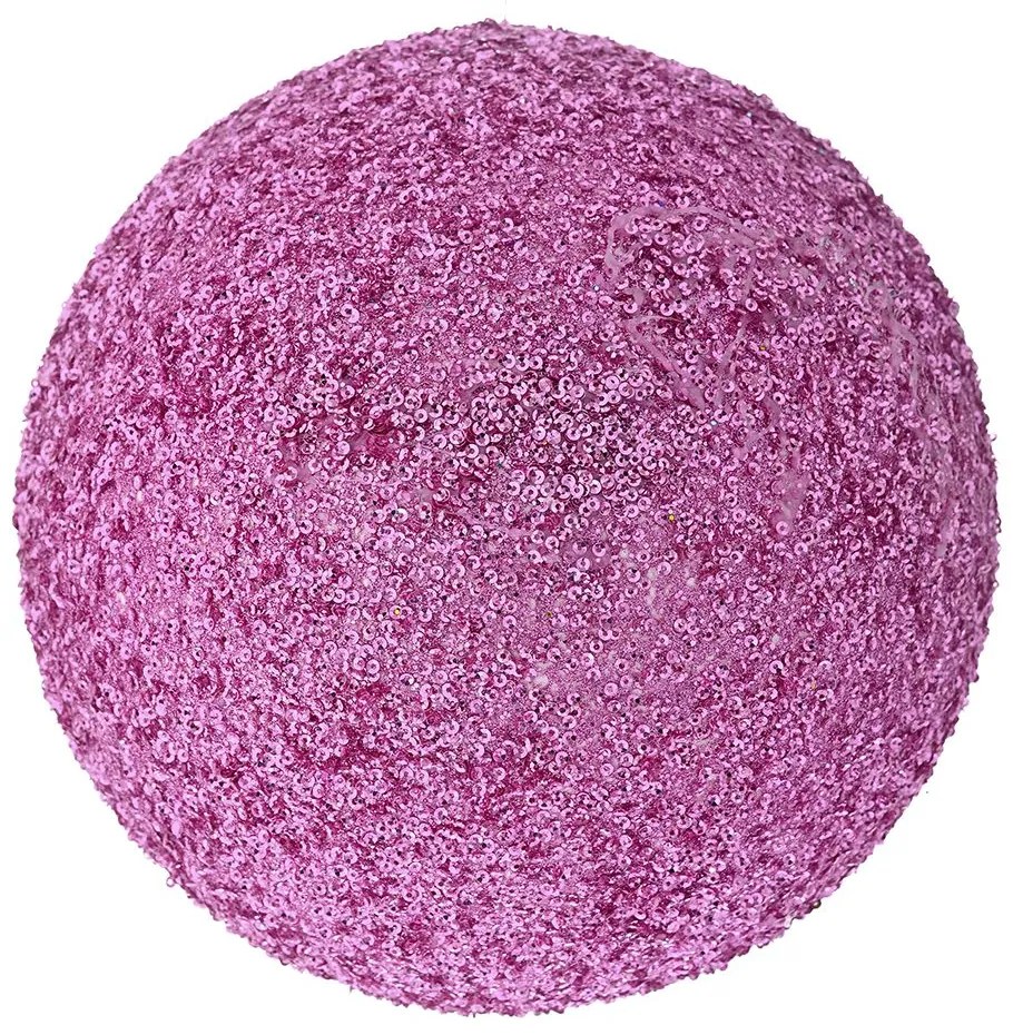 Χριστουγεννιάτικη Μπάλα Polyfoam Glitter Ροζ 25εκ. iliadis 83557