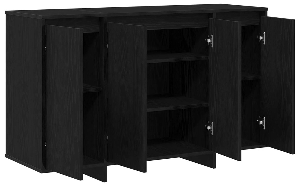 vidaXL Μαύρος Δρυς Μπουφέ Μαύρος δρυς Ξύλο 120 x 41 x 75 εκ. Μοντέρνος