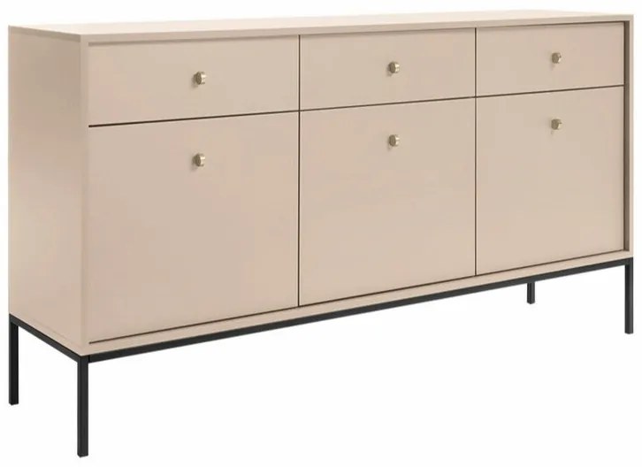 Σιφονιέρα Lima J103, Beige, Μαύρο, 83x154x39cm