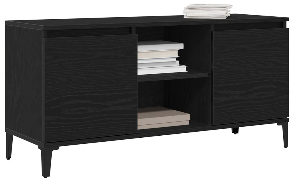 vidaXL Βάση Τηλεόρασης σε Μαύρο Δρυς 102x35x50 εκ. από Επεξεργασμένο Ξύλο