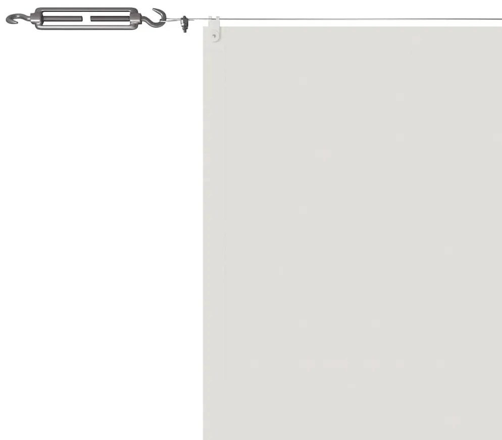 vidaXL Τέντα Κάθετη Λευκή 60 x 1200 εκ. από Ύφασμα Oxford