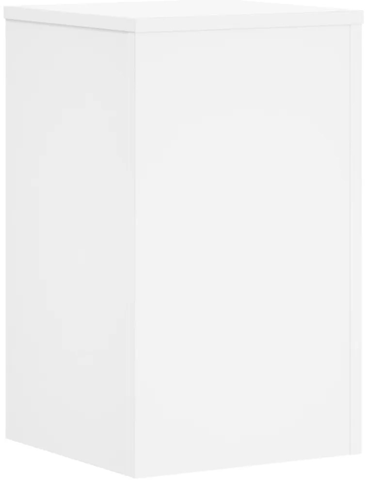 vidaXL Βάσεις Φυτών 2 τεμ. Λευκές 30x30x50 εκ. από Επεξεργασμένο Ξύλο